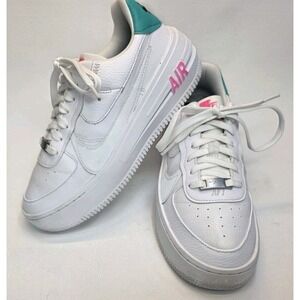 Womens Size 7.5 NIKE Air Force 1 PLT.AF.ORM Shoes White/Pink/Blue FN7180-100